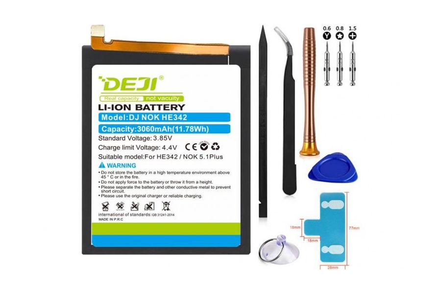 Акумулятор для HE342 3060 mAh (DEJI HE342) з набором інструментів