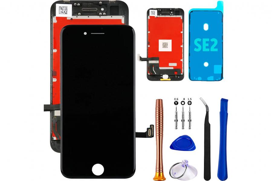 Дисплейний модуль до iPhone SE2 (4.7") Чорний (Ремкомплект: екран, тачскрін, шлейф, інструменти, влагозахисна плівка)