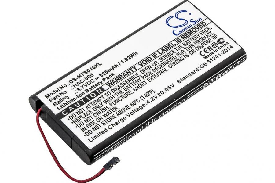 Акумулятор для Nintendo HAC-BPJPA-C0 (HAC-006) 520 mAh (Cameron Sino CS-NTS015XL)