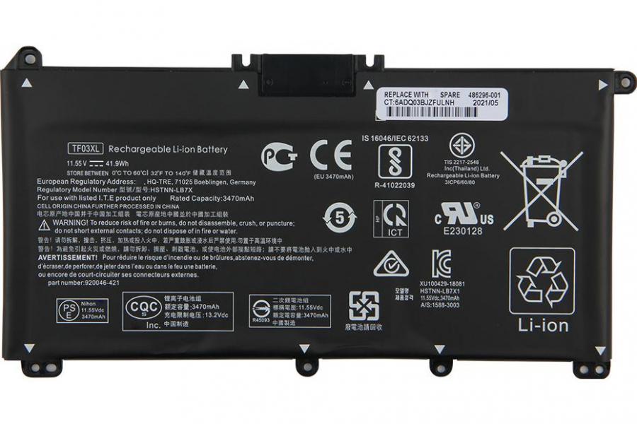 Акумуляторна батарея до ноутбука HP Pavilion 15-CC163 (TF03XL) | 11.55V 42 Wh | Replacement