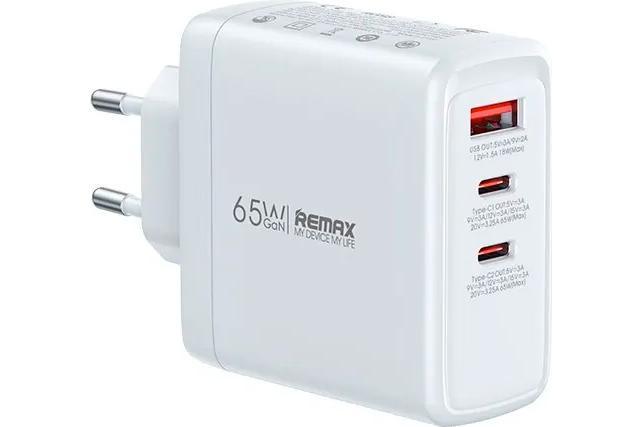 Зарядний пристрій Remax RP-U100 GaN 65W на 3 порта (Dofon Series)