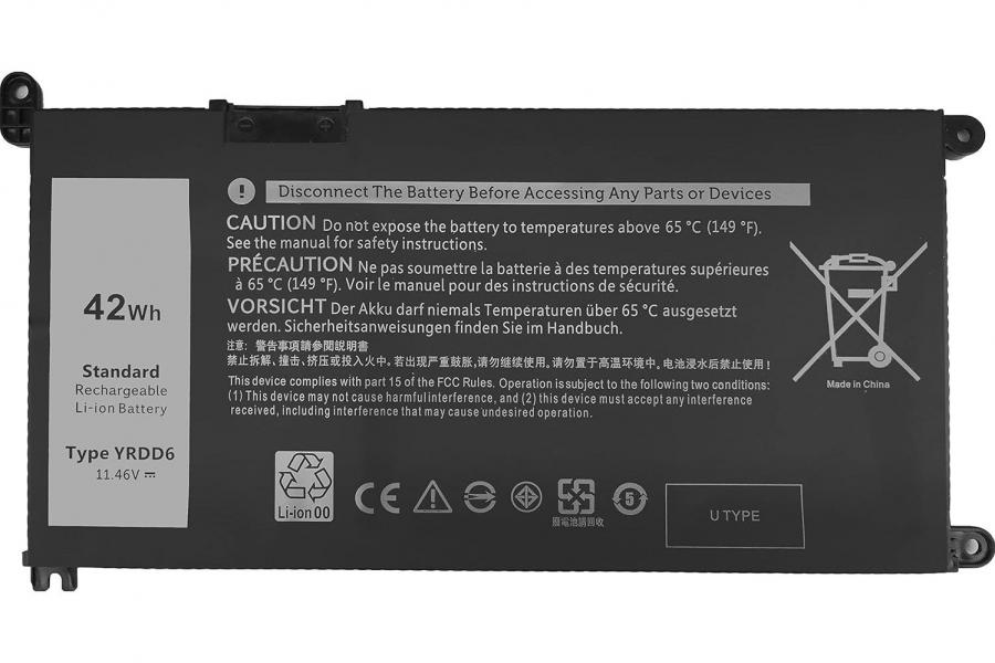 Батарея до ноутбука DELL (YRDD6) Inspiron 14 5480 Inspiron 15 5580/5590 Series | 11.4V 42 Wh | Replacement