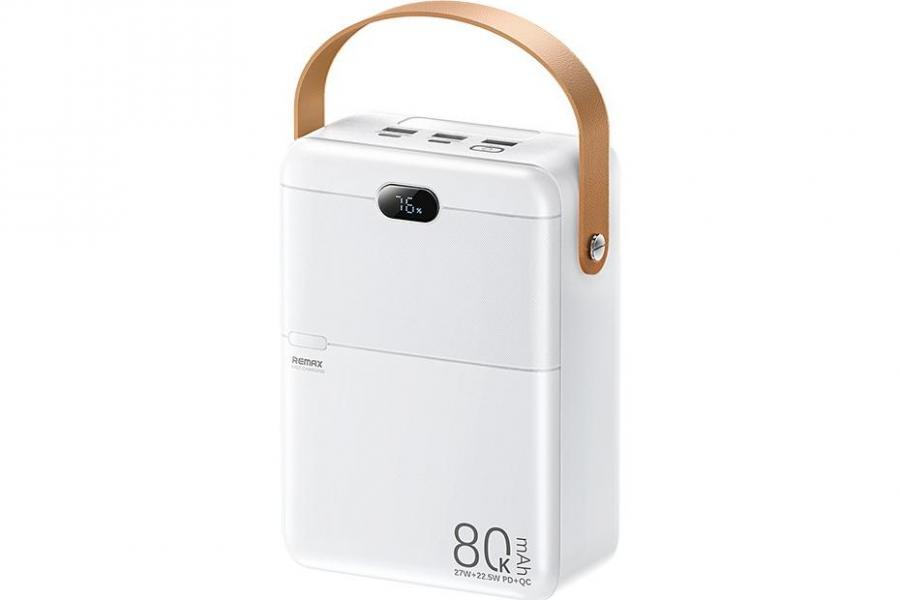 УMБ Remax RPP-118 80000 mAh Power Bank (White) 27W швидка зарядка і LED ліхтарик