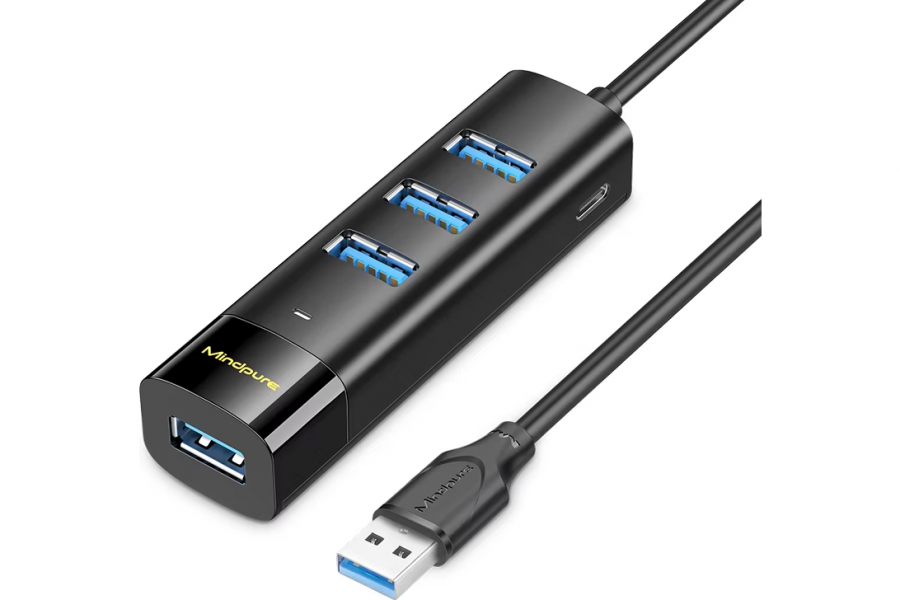 Type-C - USB 3.0 4-портовий хаб Mindpure Long (US023)