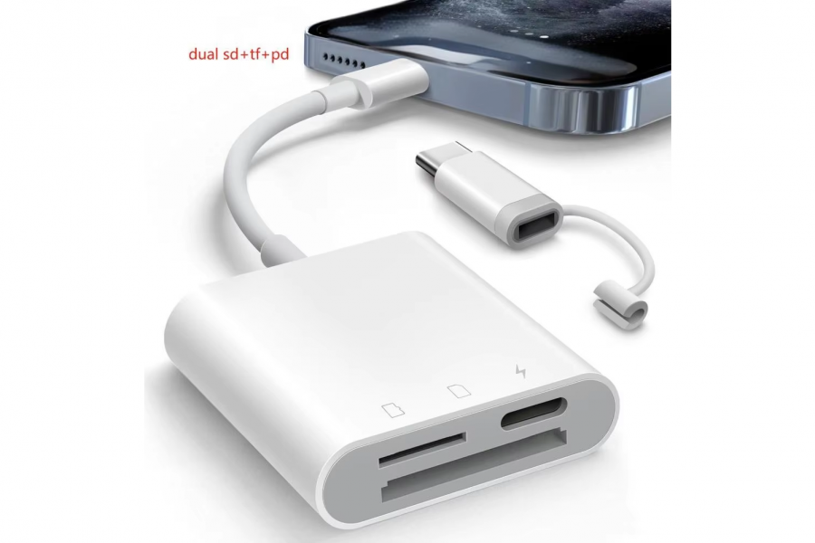 Type-C кардрідер Mindpure 3-in-1 (SD + TF + PD)