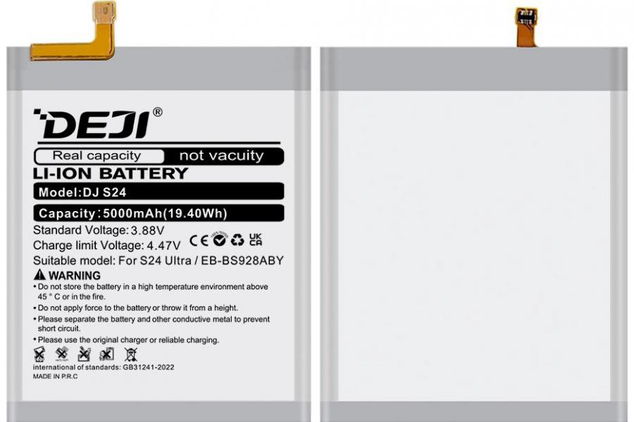 Акумулятор для Samsung Galaxy S24 Ultra SM-S928J / SM-S928Q / SM-S928D / SM-S928B/DS 5000 mAh (DEJI EB-BS928ABY)