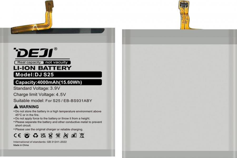 Акумулятор для Samsung Galaxy S25 SM-S931N / SM-S931Q / SM-S931U1 4000 mAh (DEJI EB-BS931ABY)
