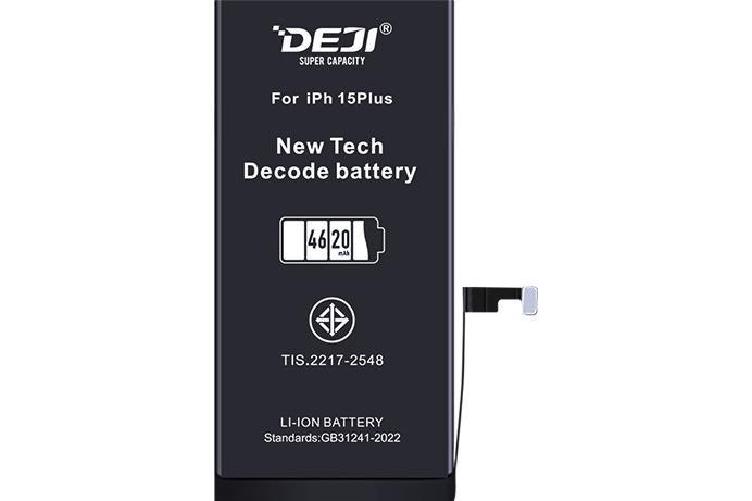 Адаптивний акумулятор (4620 mAh) для iPhone 15 Plus (DEJI) | Розпізнається iOS як оригінал | Не потребує прошивки
