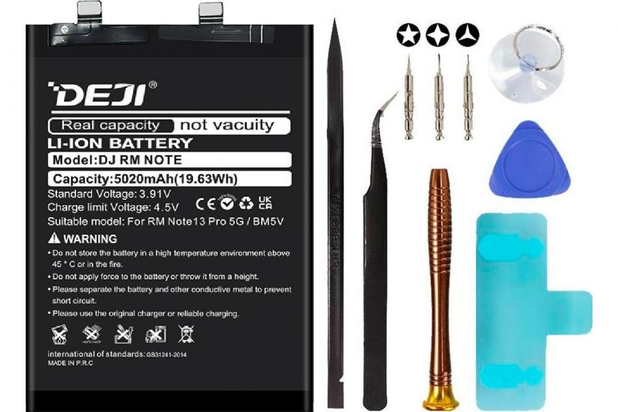 Акумулятор для Xiaomi Redmi Note 13 Pro (5G) 5020 mAh (DEJI BM5V) з набором інструментів