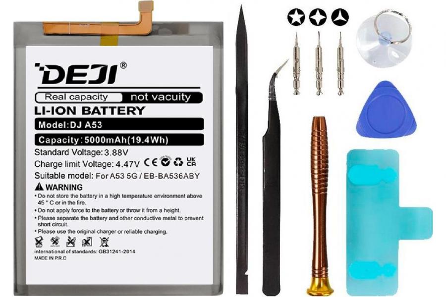 Акумулятор для Samsung Galaxy A53 SM-A536U / SM-A536V / SM-A536A 5000 mAh (DEJI EB-BA536ABY) з набором інструментів