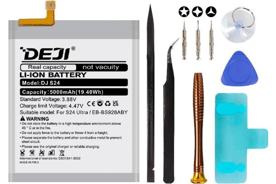Акумулятор для Samsung Galaxy S24 Ultra SM-S928J / SM-S928Q / SM-S928D / SM-S928B/DS 5000 mAh (DEJI EB-BS928ABY) з набором інструментів