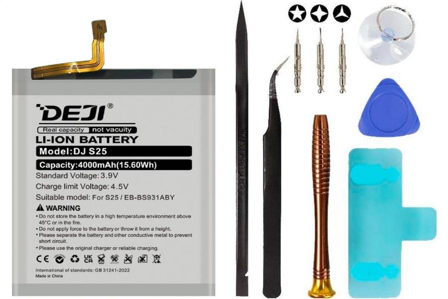 Акумулятор для Samsung Galaxy S25 SM-S931N / SM-S931Q / SM-S931U1 4000 mAh (DEJI EB-BS931ABY) з набором інструментів