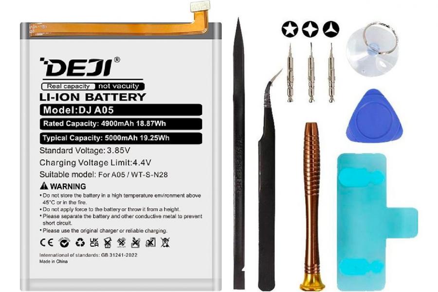 Акумулятор для Samsung Galaxy A05 SM-A055M / SM-A055F 4900 mAh (DEJI WT-S-N28) з набором інструментів