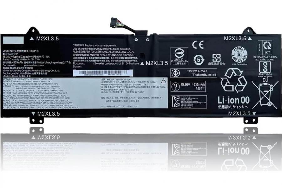 Акумуляторна батарея до ноутбука Lenovo Ideapad Yoga 7-14ITL5 (L19L4PDC) | 15.36V 71 Wh | Replacement