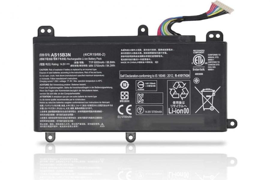 Акумуляторна батарея до ноутбука Acer Predator 17X GX-792 (AS15B3N) | 14.8V 76.96 Wh | Replacement