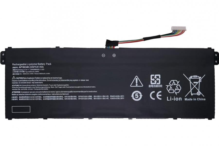 Акумуляторна батарея до ноутбука Acer Chromebook 15 CB3151 (AP18C4K) | 11.4V 44 Wh | Replacement