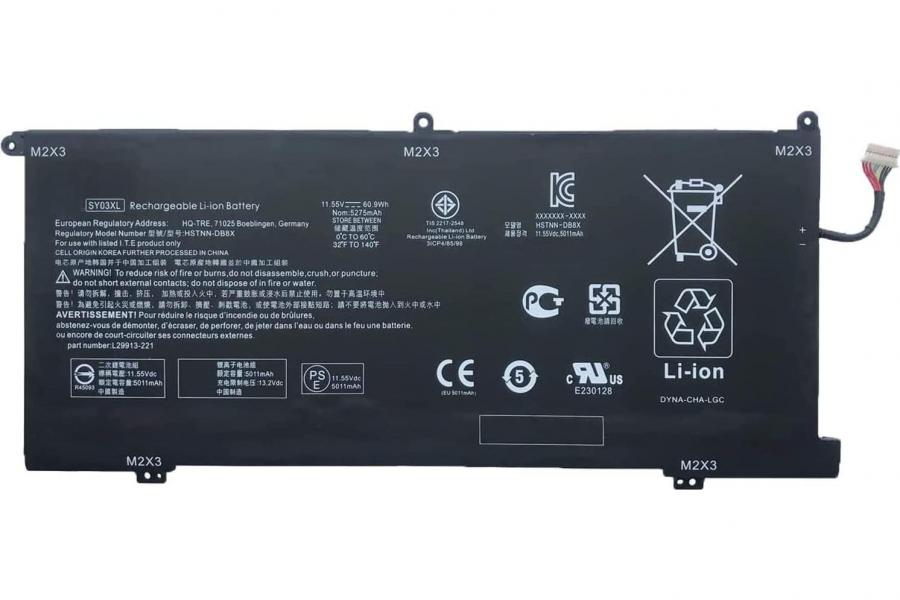 Акумуляторна батарея до ноутбука HP Chromebook X360 14 G1 (SY03XL) | 11.55V 60.9 Wh | Replacement