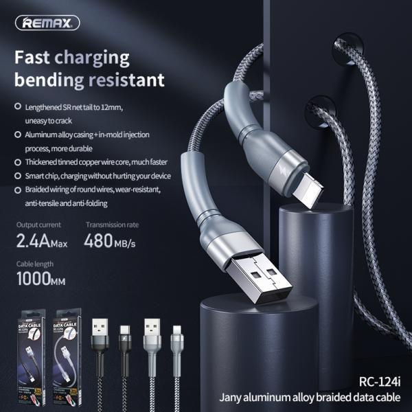 Remax USB - Lightning (RC-124i Black)