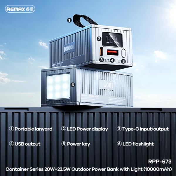Remax 10000 mAh RPP-673 Silver (LED+PD+QC)