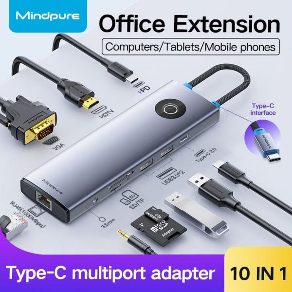 USB-C 10-in-1 Blueendless HC106 